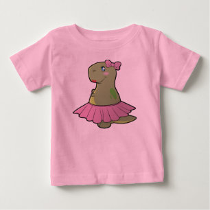 T-shirt Pour Bébé Chemise hérissée par T-Rex de dinosaure de fille