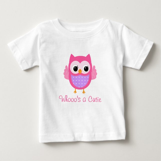 T-shirt Pour Bébé Chemise hibou de 6 mois (Devant)