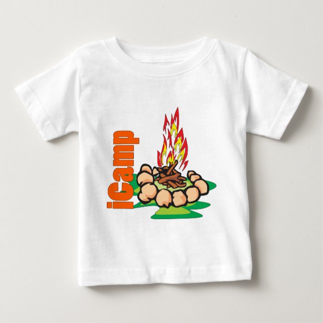 T-shirt Pour Bébé Chemise iCamp Camping (Devant)