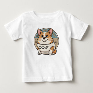 T-shirt Pour Bébé Chemise « J'adore les os » pour adorable Corgi