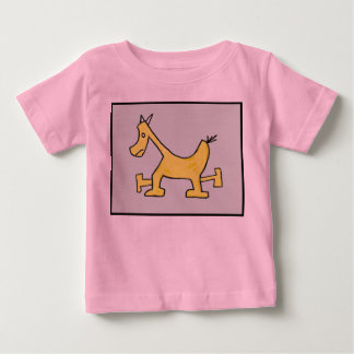 T-shirt Pour Bébé Chemise jaune de bébé de cheval