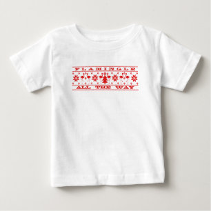 T-shirt Pour Bébé Chemise laide de Noël de bébé de Flamingle