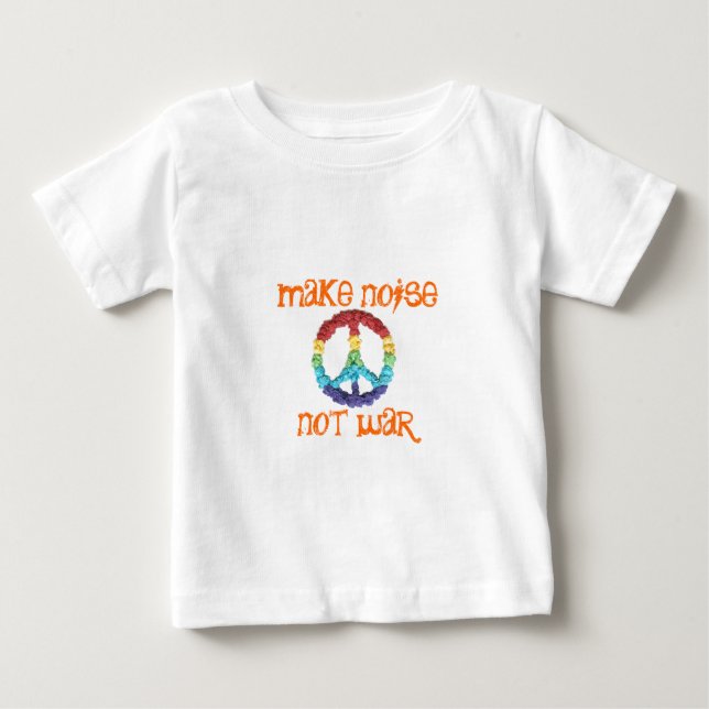 T-shirt Pour Bébé Chemise Make noise not war (Devant)