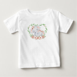 T-shirt Pour Bébé Chemise maman et bébé éléphant