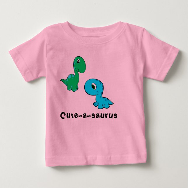 T-shirt Pour Bébé Chemise mignonne Mignonne-un-saurus de dinosaure (Devant)