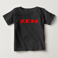 Chemise noire vif bébé rouge zen