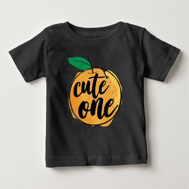 T-shirt Pour Bébé Chemise orange Little Cutie (Devant)
