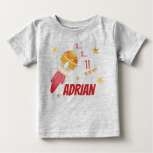 T-shirt Pour Bébé Chemise personnalisable Space Birthday