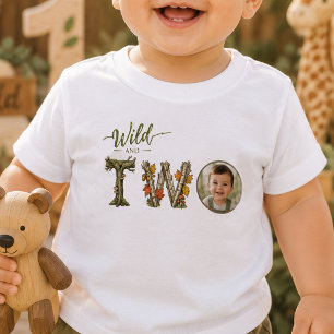 T-shirt Pour Bébé Chemise personnalisée avec photo Wild and TWO bébé