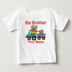 T-shirt Pour Bébé Chemise personnalisée Big Brother Bear Train