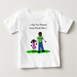 T-shirt Pour Bébé Chemise personnalisée d'art père et fille
