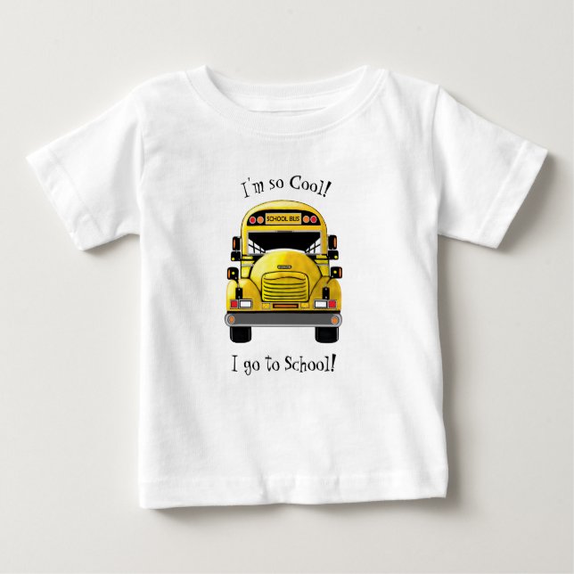 T-shirt Pour Bébé Chemise personnalisée par autobus scolaire (Devant)