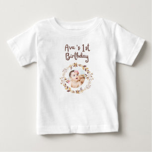 T-shirt Pour Bébé Chemise personnalisée pour le 1er anniversaire   N