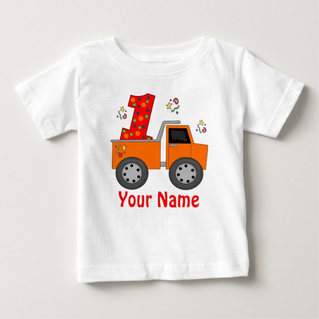 T-shirt Pour Bébé Chemise personnalisée pour le premier camion de vi (Devant)
