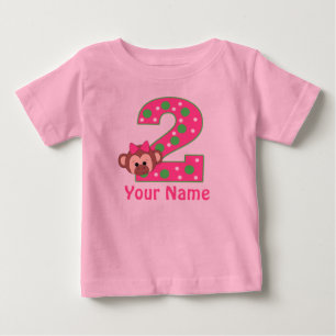 T-shirt Pour Bébé Chemise personnalisée pour les filles du 2e annive