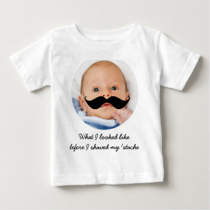 T-shirt Pour Bébé Chemise photo personnalisée Baby Mustache