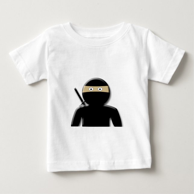 T-shirt Pour Bébé Chemise Plain Ninja (Devant)