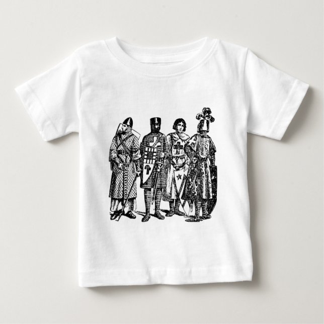T-shirt Pour Bébé Chemise pour bébé des Chevaliers Médiévaux (Devant)