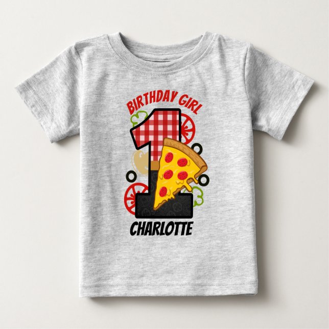 T-shirt Pour Bébé Chemise pour fille qui fête son premier anniversai (Devant)