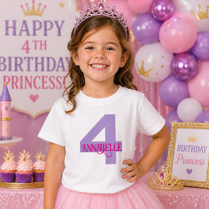 T-shirt Pour Bébé Chemise pour le quatrième anniversaire de fille