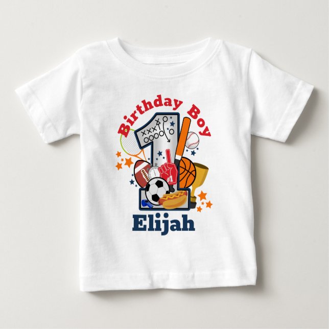 T-shirt Pour Bébé Chemise premier anniversaire garçon d'anniversaire (Devant)