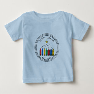 T-shirt Pour Bébé Chemise Première Année Conception de Montagne de