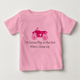 T-shirt Pour Bébé chemise rose de quadruple d'atv d'enfant en bas