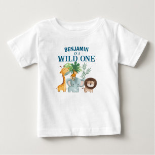 T-shirt Pour Bébé Chemise Safari Wild One bébé garçon
