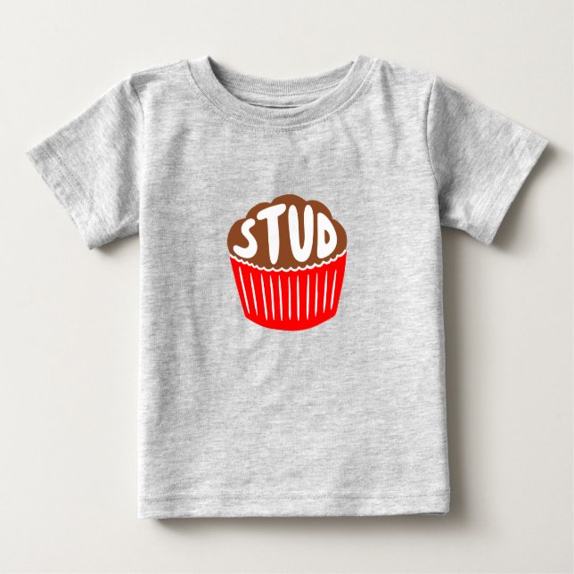 T-shirt Pour Bébé Chemise Saint Valentin pour enfants Stud Muffin (Devant)