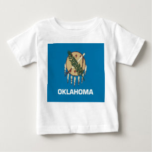 T-shirt Pour Bébé Chemise T bébé avec drapeau de l'Oklahoma