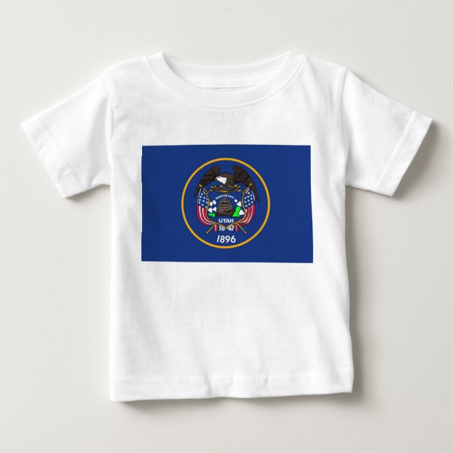 T-shirt Pour Bébé Chemise T bébé avec Drapeau de l'Utah (Devant)