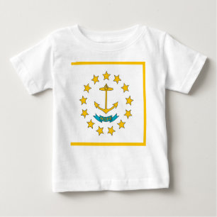 T-shirt Pour Bébé Chemise T bébé avec drapeau de Rhode Island
