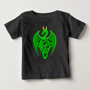 T-shirt Pour Bébé Chemise T Bébé Dragon Celtique Vert