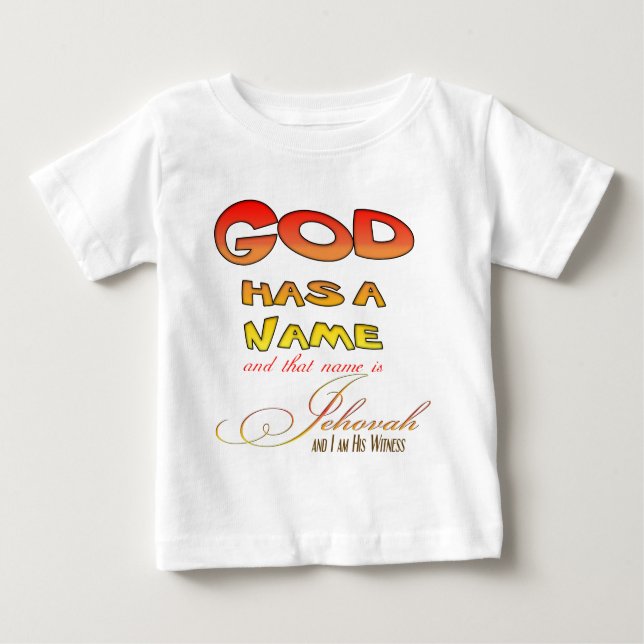 T-shirt Pour Bébé Chemise Témoin de Jéhovah (Devant)