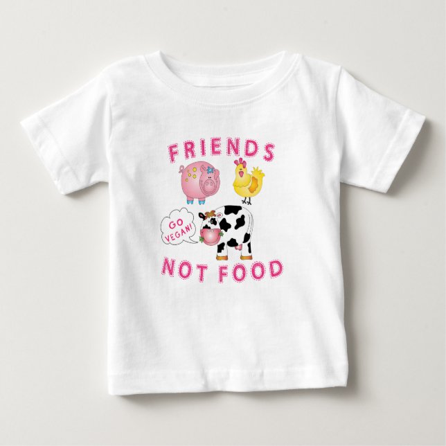 T-shirt Pour Bébé Chemise végétalienne de Messaged - nourriture (Devant)