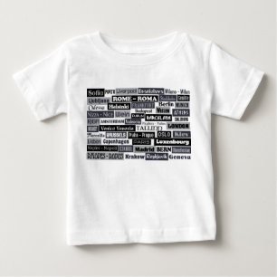 T-shirt Pour Bébé Chemise Voyageur Européenne - choisir style & coul