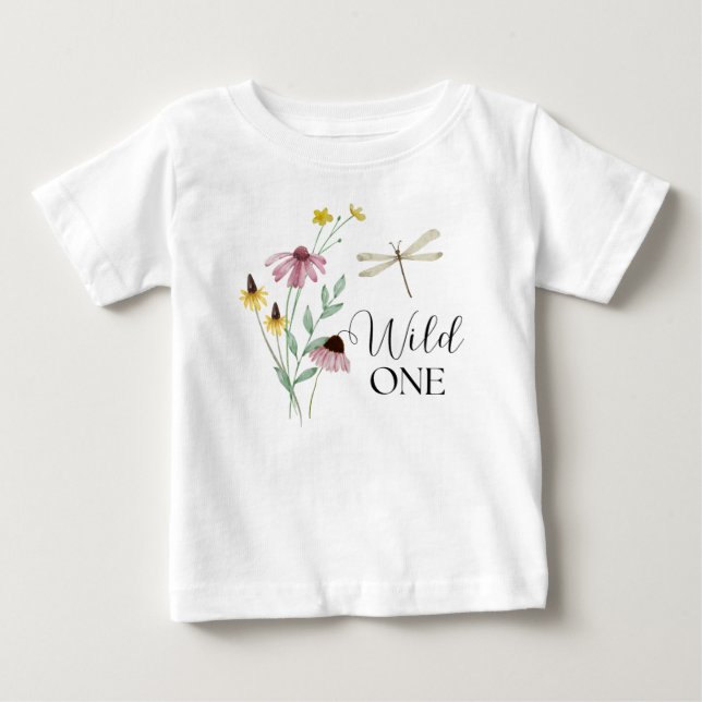 T-shirt Pour Bébé Chemise Wild One Birthday pour le 1er anniversaire (Devant)