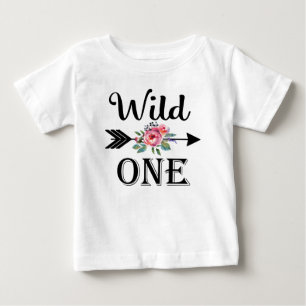 T-shirt Pour Bébé Chemise Wild one flèche florale 1er anniversaire
