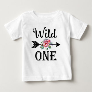 T-shirt Pour Bébé Chemise Wild one flèche florale 1er anniversaire