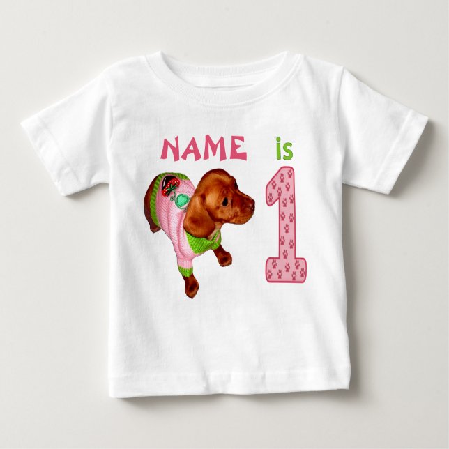 T-shirt Pour Bébé Chemises 1er anniversaire personnalisées pour les  (Devant)
