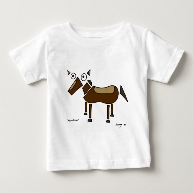 T-shirt Pour Bébé Chemises à cheval Abstraites (Devant)