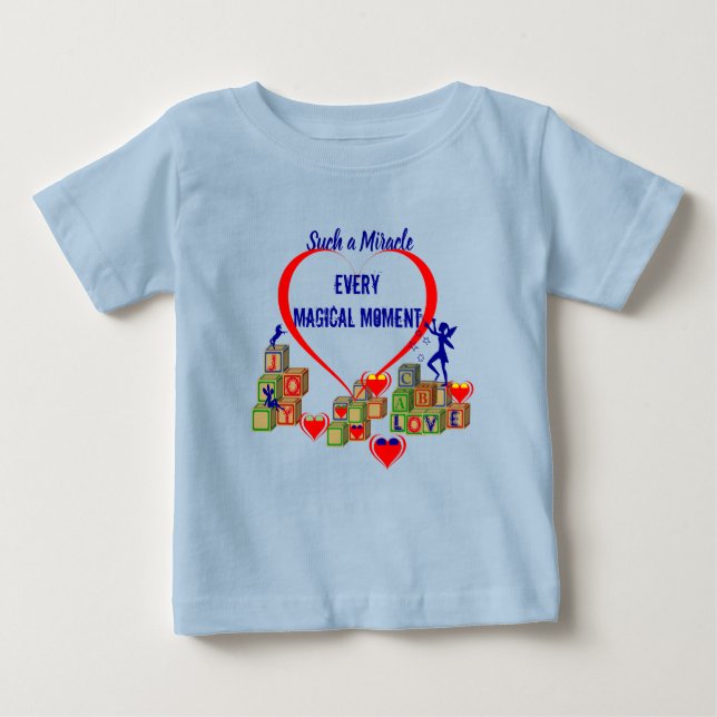 T-shirt Pour Bébé Chemises ABC Blocs -  Miracle Bébé (Devant)