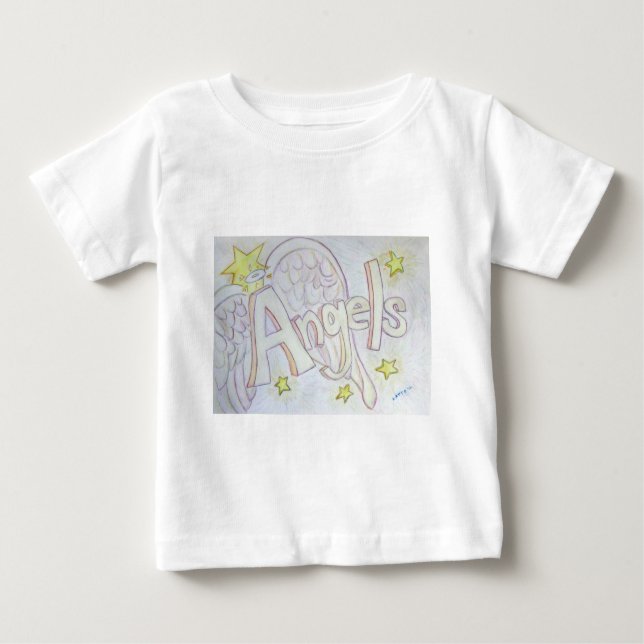 T-shirt Pour Bébé Chemises d'art personnalisées inspirées par Angels (Devant)
