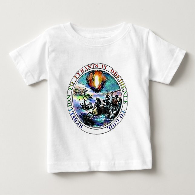 T-shirt Pour Bébé Chemises de bébé de patriote (Devant)