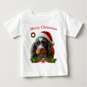 T-shirt Pour Bébé Chemises de Noël pour chiens mignons