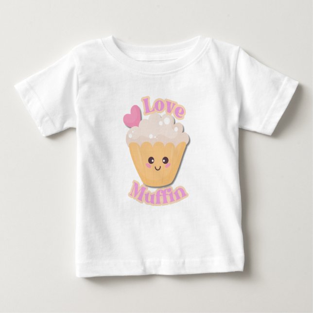 T-shirt Pour Bébé Chemises de Saint Valentin pour petits | Love Muff (Devant)