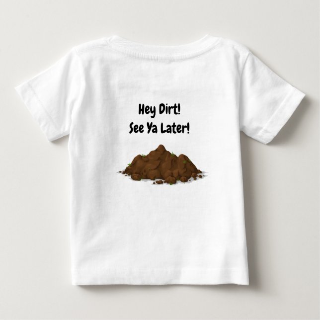 T-shirt Pour Bébé Chemises d'excavatrice pour enfants (Dos)