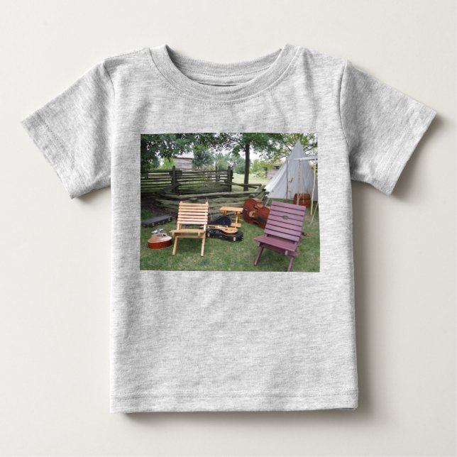 T-shirt Pour Bébé Chemises du camp de musique (Devant)