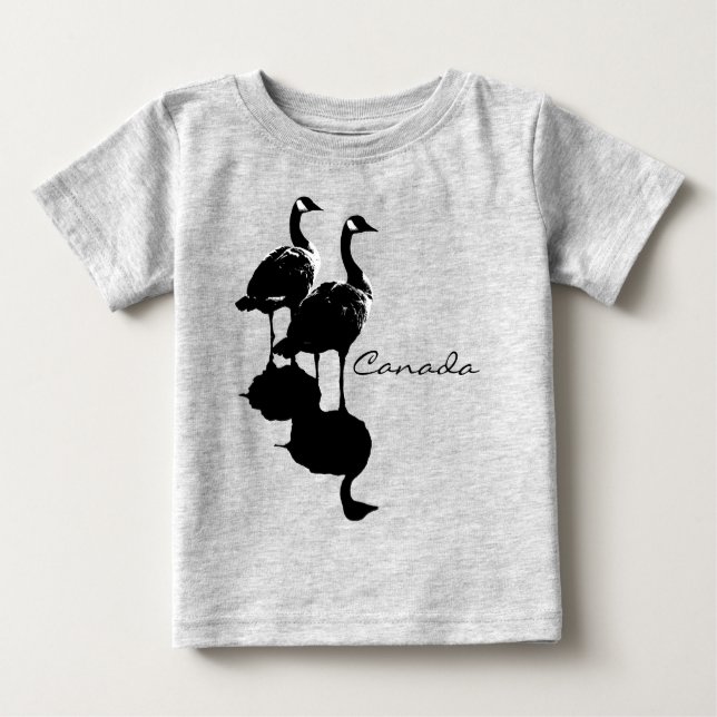 T-shirt Pour Bébé Chemises et bébés d'oie Canada Souvenirs Canada (Devant)