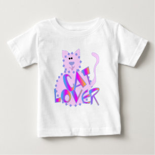 T-shirt Pour Bébé Chemises et cadeaux Amoureux de les chats roses